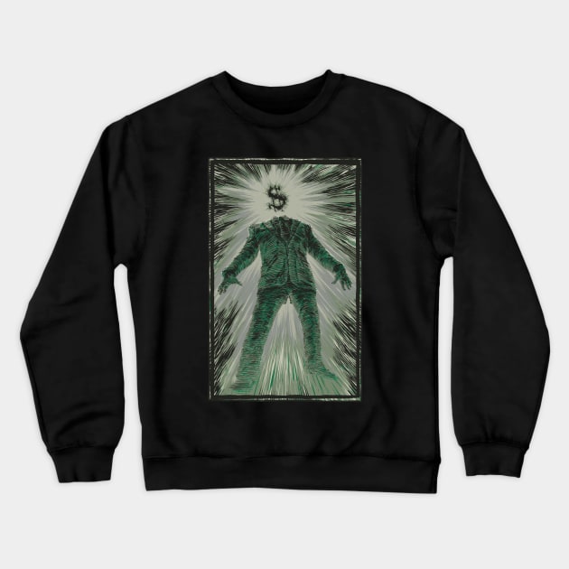 ₣€₮¥$h (Fetish) Dollar Green Crewneck Sweatshirt by Cyborg One